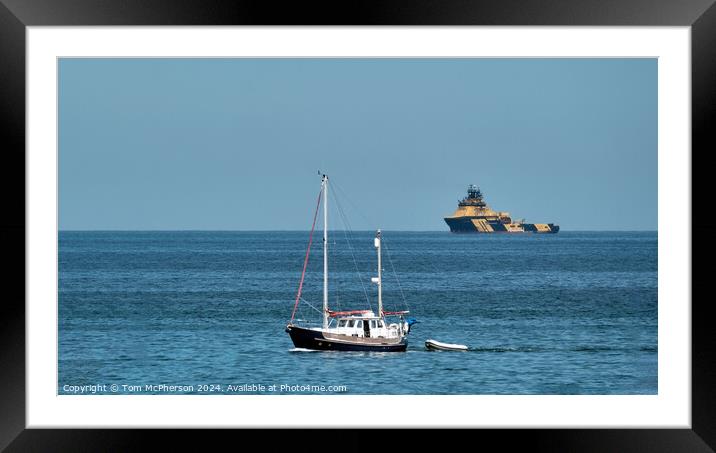 Working Boats Framed Mounted Print by Tom McPherson