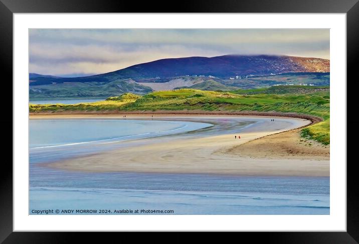Narin Strand Donegal  Framed Mounted Print by ANDY MORROW