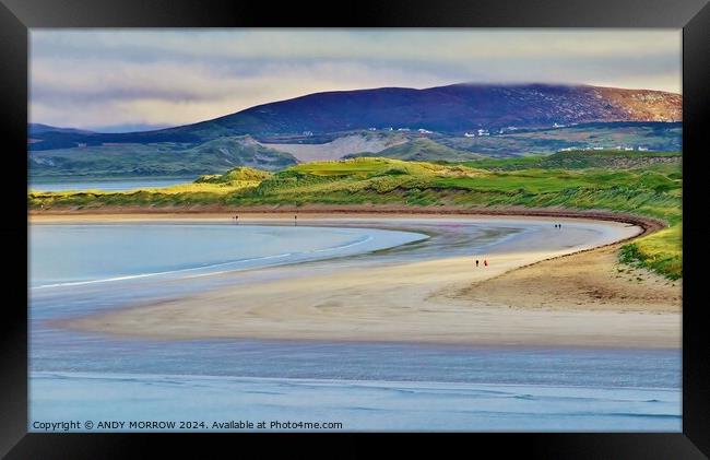 Narin Strand Donegal  Framed Print by ANDY MORROW