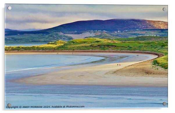 Narin Strand Donegal  Acrylic by ANDY MORROW
