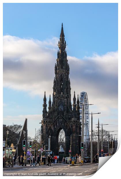 Scott Monument Print by Man And Life