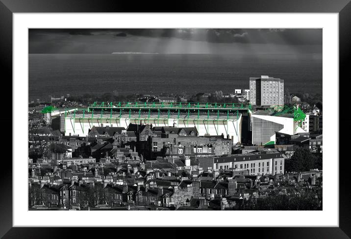 Easter Road Hibernian Stadium Framed Mounted Print by Alison Chambers