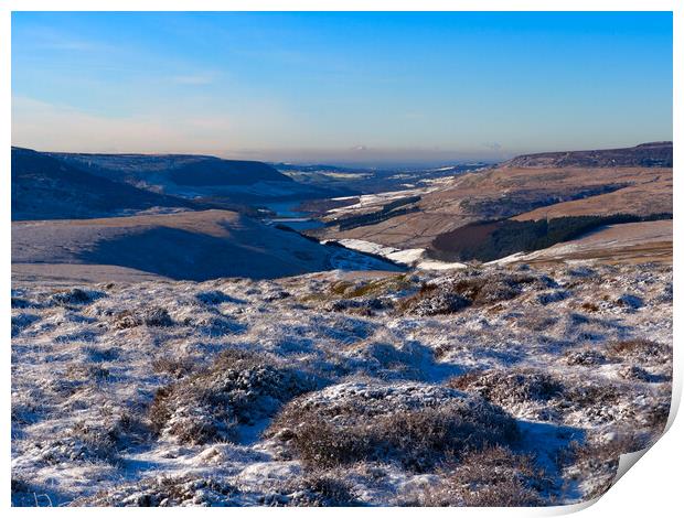Woodhead Reservoir Withens Moor Print by Alison Chambers