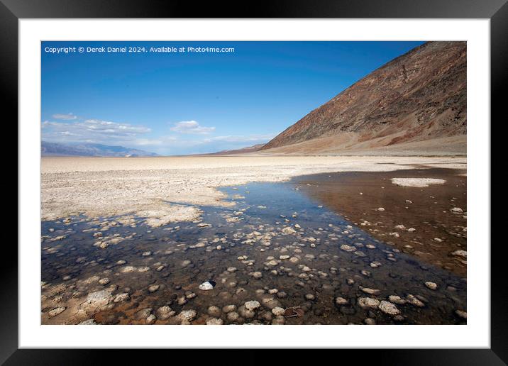 Badwater Basin, Death Valley Framed Mounted Print by Derek Daniel