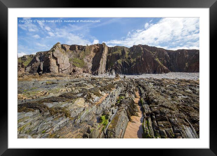 Majestic Sandymouth Seascapes Framed Mounted Print by Derek Daniel