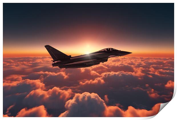 Eurofighter Typhoon Majesty Print by J Biggadike