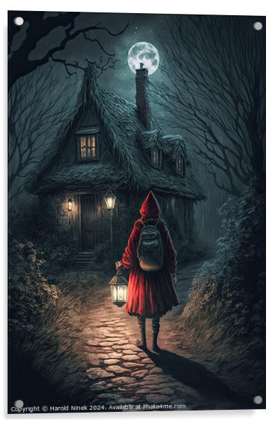 Little Red Riding Hood Acrylic by Harold Ninek