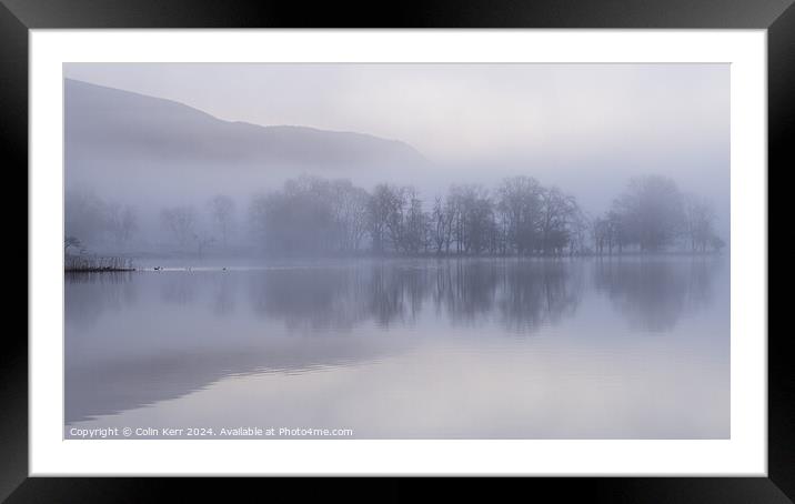 Mist on Loch Ard Framed Mounted Print by Colin Kerr