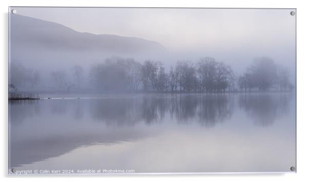 Mist on Loch Ard Acrylic by Colin Kerr