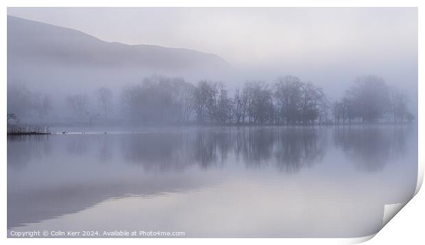Mist on Loch Ard Print by Colin Kerr