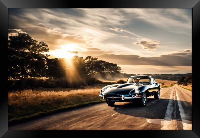 Jaguar E Type Framed Print by Picture Wizard