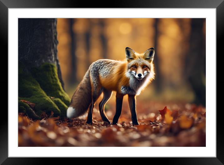 Foxy Framed Mounted Print by Picture Wizard
