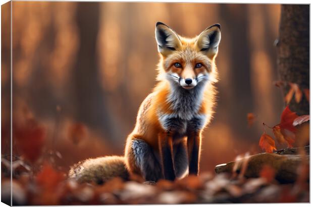 Fox Cub Canvas Print by Picture Wizard