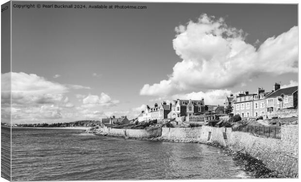 Elie and Earlsferry Fife Scotland black and white Canvas Print by Pearl Bucknall