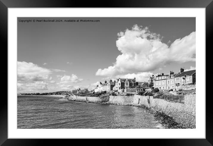 Elie and Earlsferry Fife Scotland black and white Framed Mounted Print by Pearl Bucknall