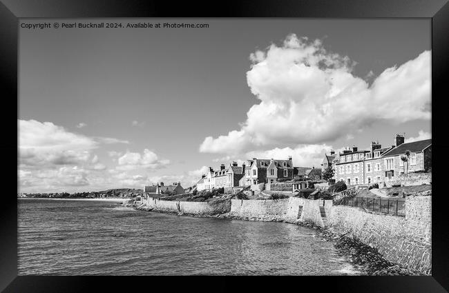 Elie and Earlsferry Fife Scotland black and white Framed Print by Pearl Bucknall