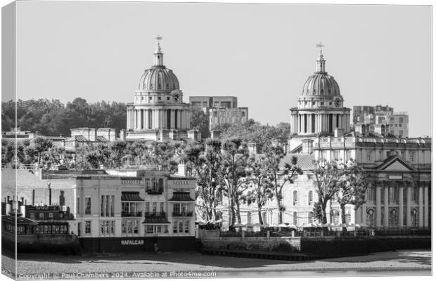 Greenwich Trafalgar Tavern in Black & White Canvas Print by Paul Chambers