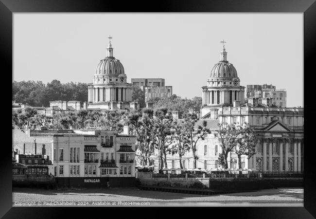 Greenwich Trafalgar Tavern in Black & White Framed Print by Paul Chambers