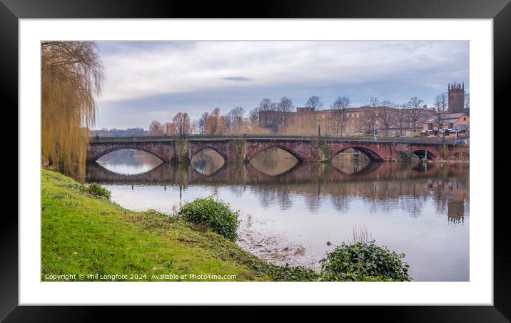 The Old Dee Bridge Chester  Framed Mounted Print by Phil Longfoot