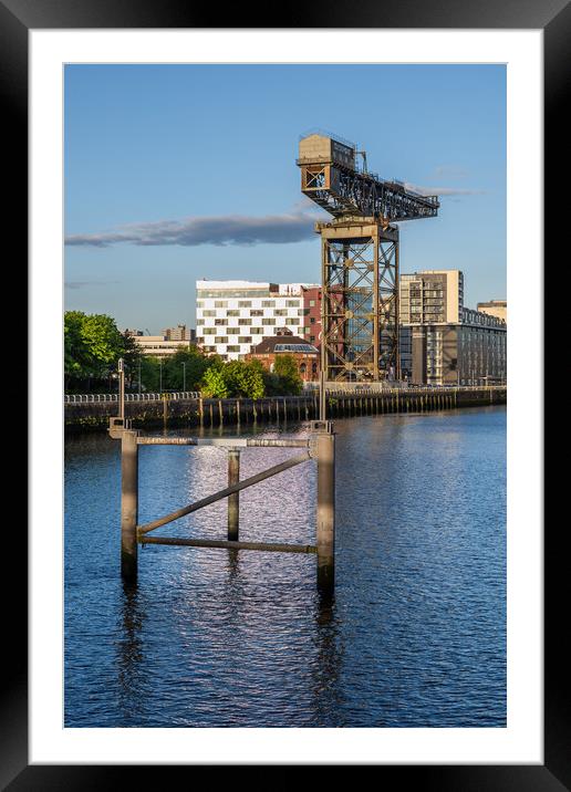 Finnieston Crane At River Clyde In Glasgow Framed Mounted Print by Artur Bogacki