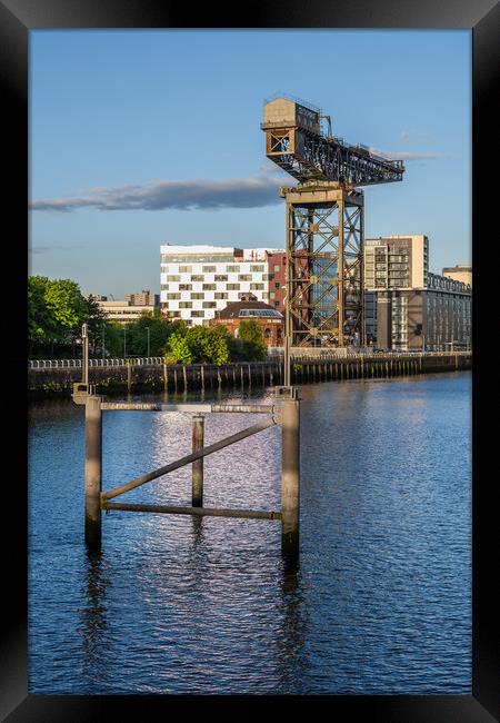 Finnieston Crane At River Clyde In Glasgow Framed Print by Artur Bogacki