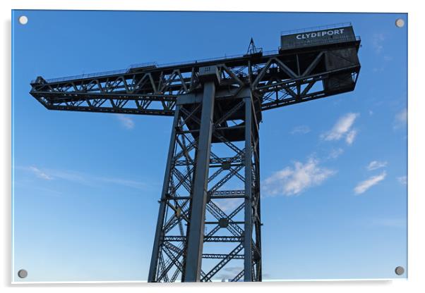 Finnieston Crane In Glasgow Acrylic by Artur Bogacki