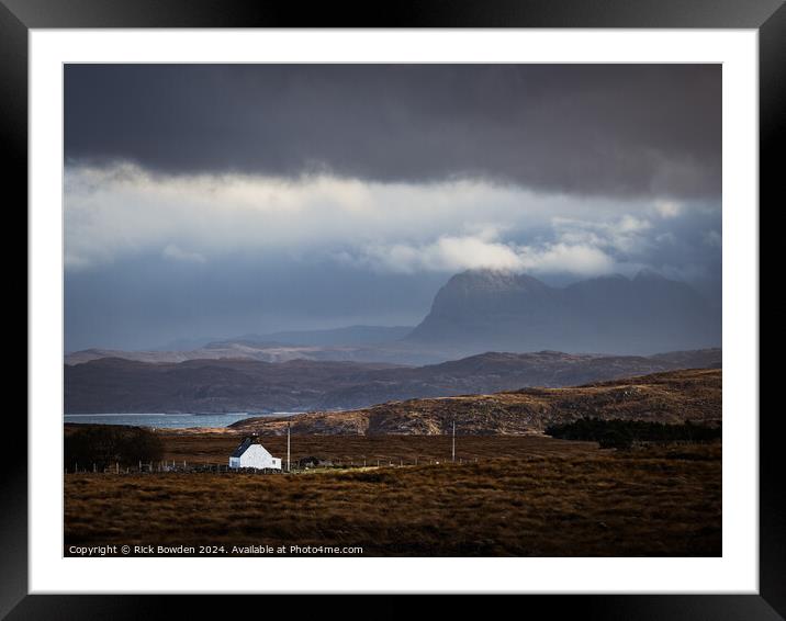 Suilven and the House Framed Mounted Print by Rick Bowden
