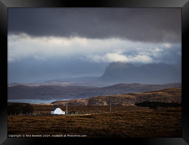 Suilven and the House Framed Print by Rick Bowden