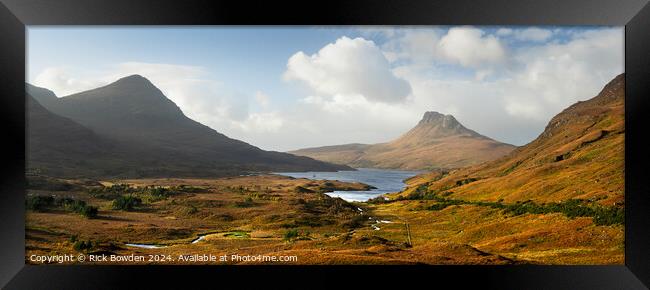 Stac Pollaidh Valley Framed Print by Rick Bowden