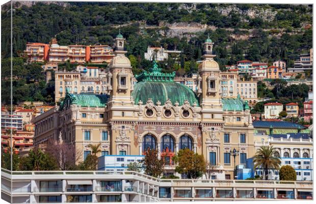 Monte Carlo Casino In Principality Of Monaco Canvas Print by Artur Bogacki