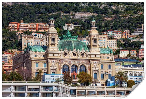 Monte Carlo Casino In Principality Of Monaco Print by Artur Bogacki
