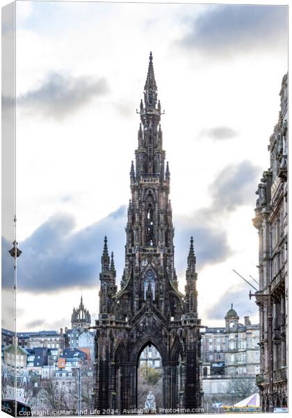 Scott Monument Canvas Print by Man And Life