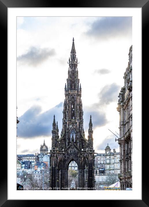 Scott Monument Framed Mounted Print by Man And Life