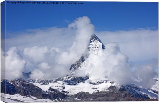 The Matterhorn Canvas Print by Gordon Dimmer
