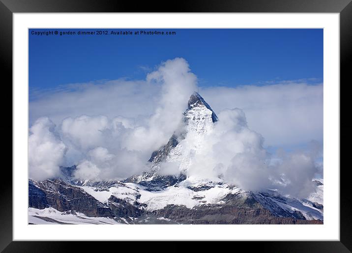 The Matterhorn Framed Mounted Print by Gordon Dimmer