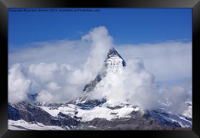 The Matterhorn Framed Print by Gordon Dimmer