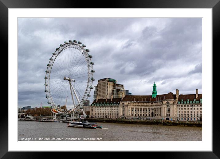 London Eye Framed Mounted Print by Man And Life