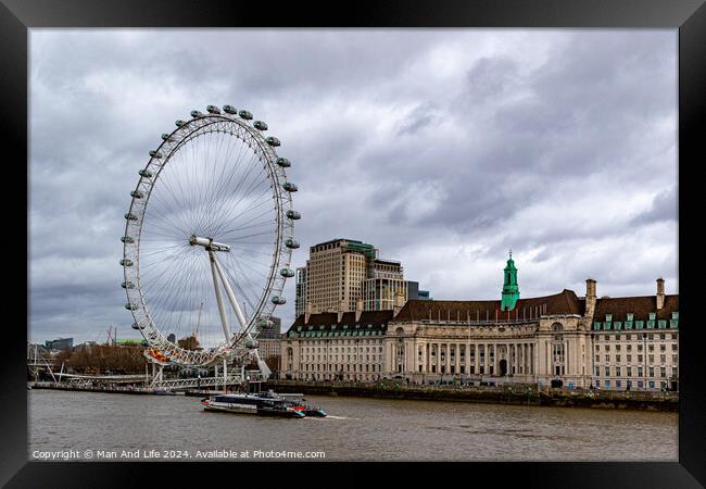 London Eye Framed Print by Man And Life