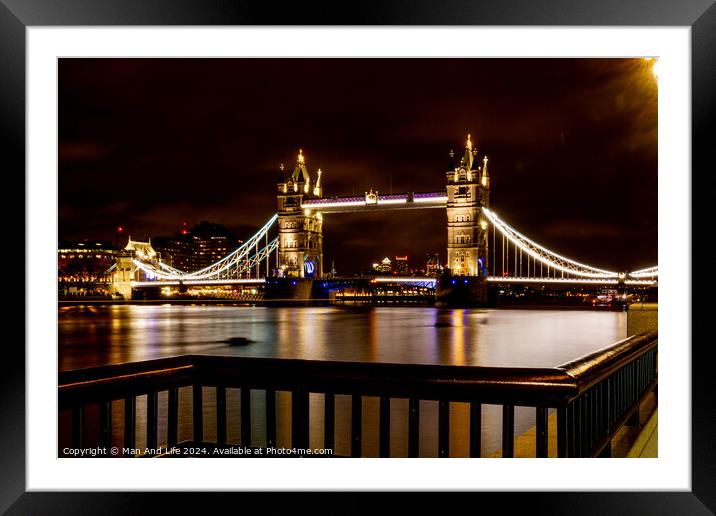 Tower Bridge Framed Mounted Print by Man And Life