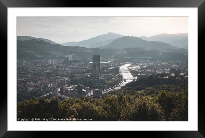 Bilbao from Artxanda Hill Framed Mounted Print by Philip King