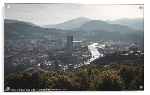 Bilbao from Artxanda Hill Acrylic by Philip King