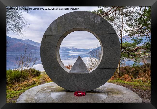 Loch Lomond National Park Memorial at Rowardennan Framed Print by Angus McComiskey