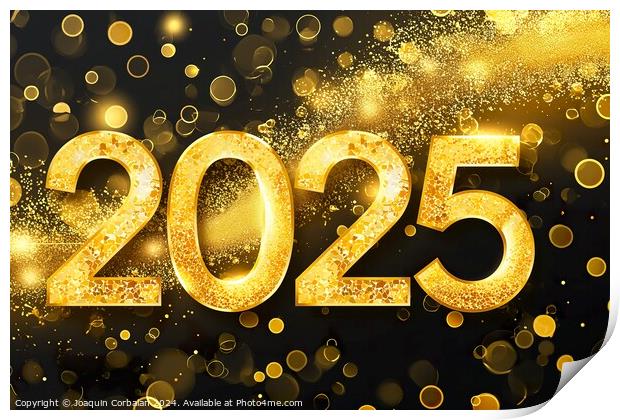 Banner for New Year's greetings with the text "202 Print by Joaquin Corbalan