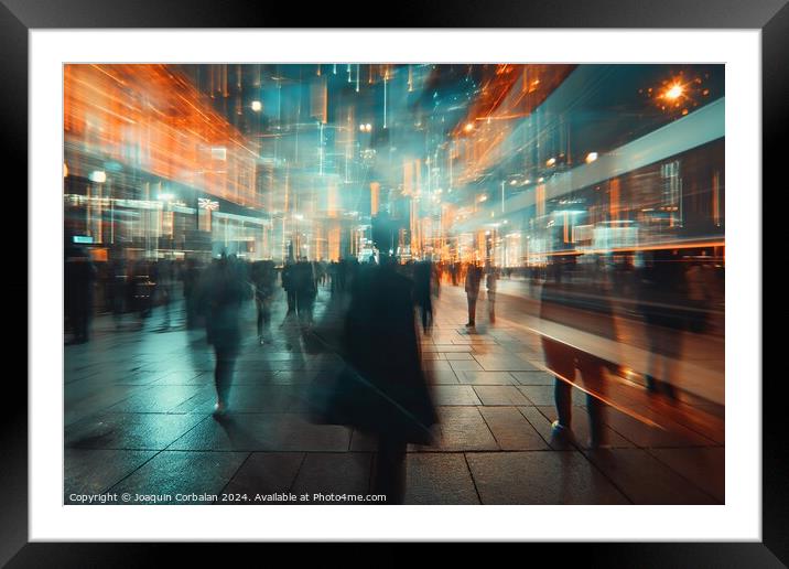 Individuality and individualism in big cities suff Framed Mounted Print by Joaquin Corbalan