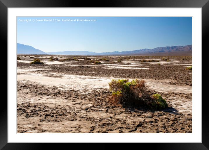 The barren landscape of Death Valley Framed Mounted Print by Derek Daniel