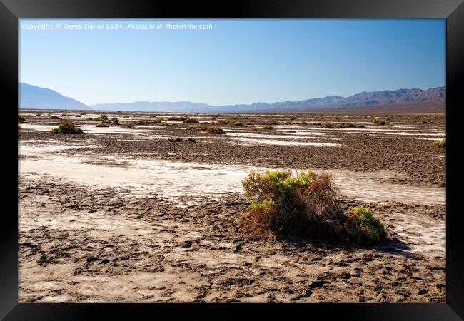 The barren landscape of Death Valley Framed Print by Derek Daniel