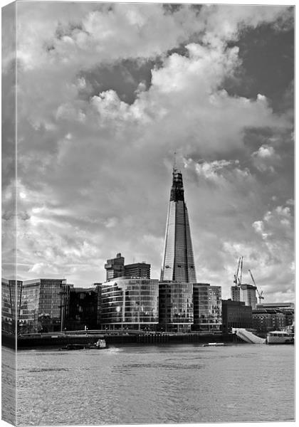 The Shard London black and white Canvas Print by Gary Eason