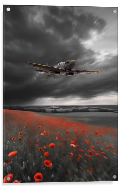 Spitfire Crimson Red Acrylic by J Biggadike