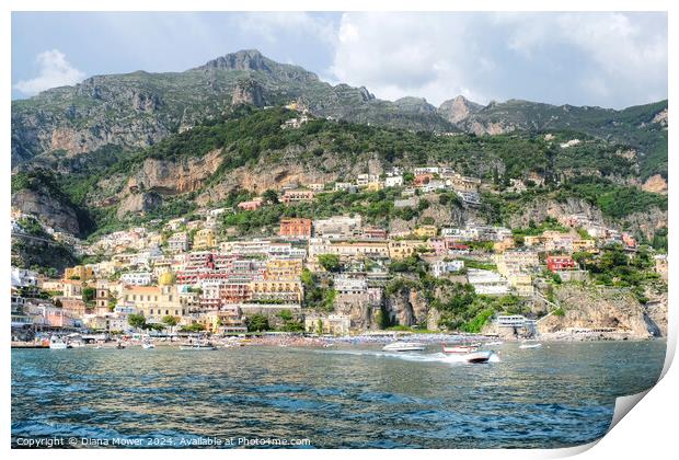 Amalfi Coast Positano Italy  Print by Diana Mower
