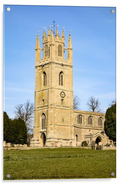 Lowick Church, Northamptonshire Acrylic by Keith Douglas
